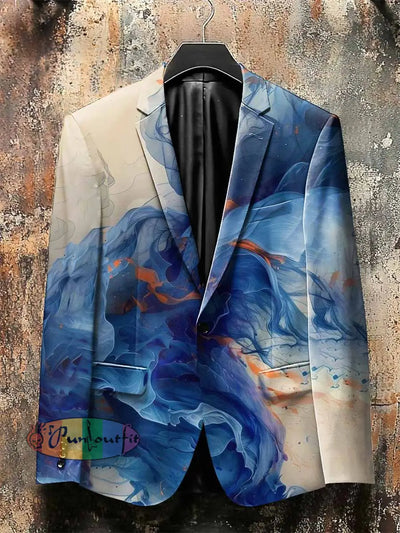 Dark Style Water Print Gothic Jacket Colorful / S