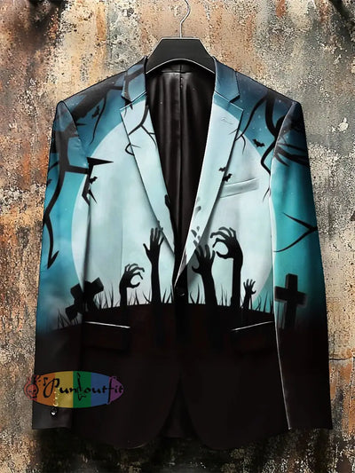 Dark Style Zombie Print Gothic Jacket Colorful / S