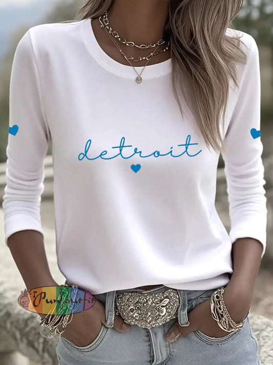 Football Fans Lovers Gameday Casual Long Sleeve T Shirt White / S