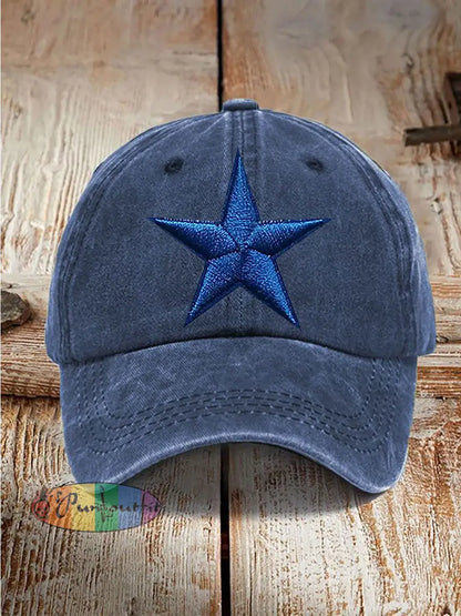 Football Print Casual Unisex Hat Navy Blue / ONE