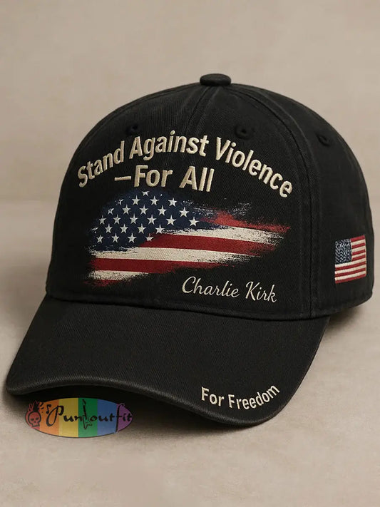 Freedom Printed Casual Unisex Hat Black / ONE