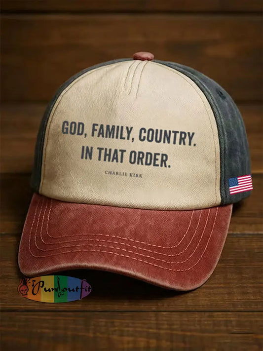 God Family Country In That Order Hat A / ONE