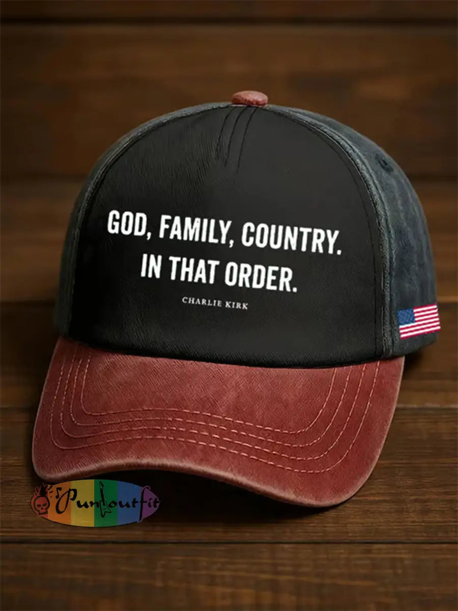 God Family Country In That Order Hat B / ONE