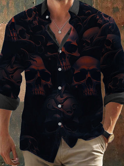 Men's Vintage Skull Faith Long Sleeve Shirt