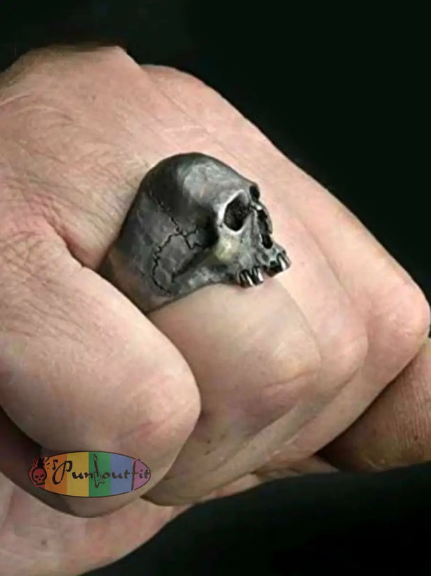 Male Punk Skull Finger Ring Acc