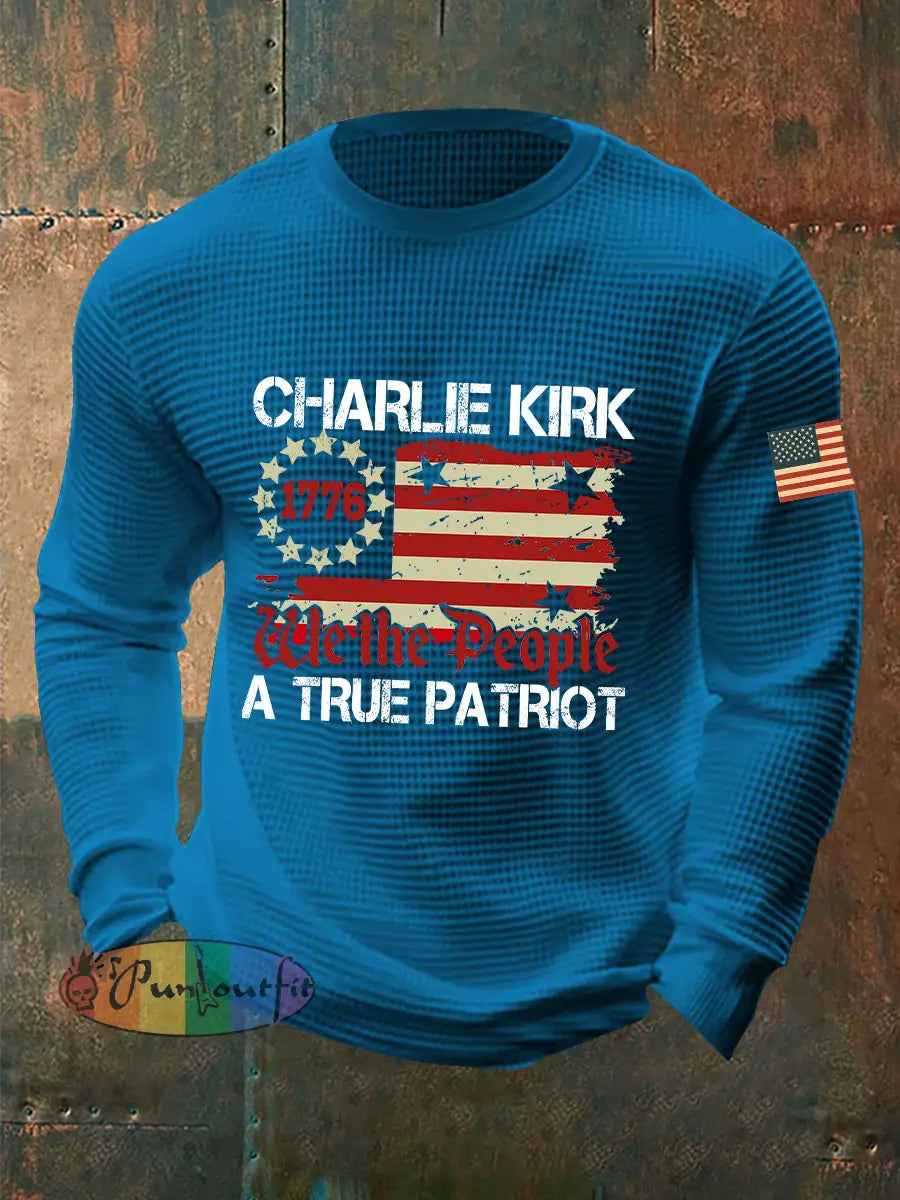 Men’s A True Patriot Printed Casual T-Shirt Blue / S