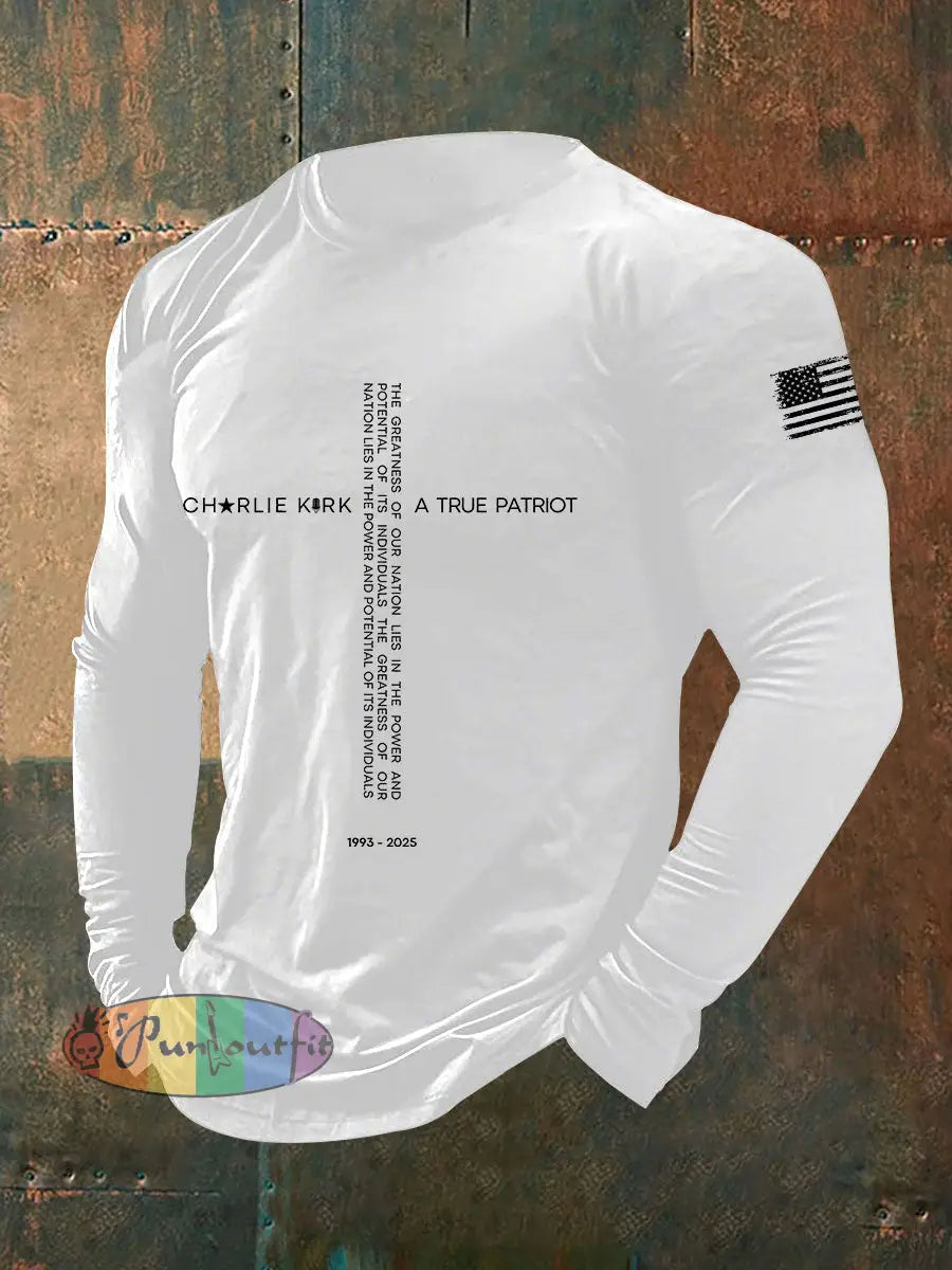 Men’s A True Patriot Printed Casual T-Shirt White / S