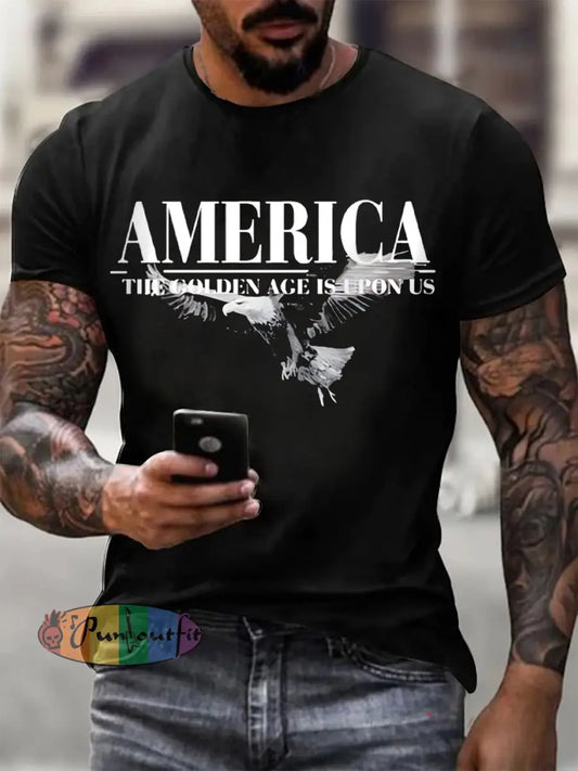 Men’s America The Golden Age Is Upon Us Print T-shirt Black / S