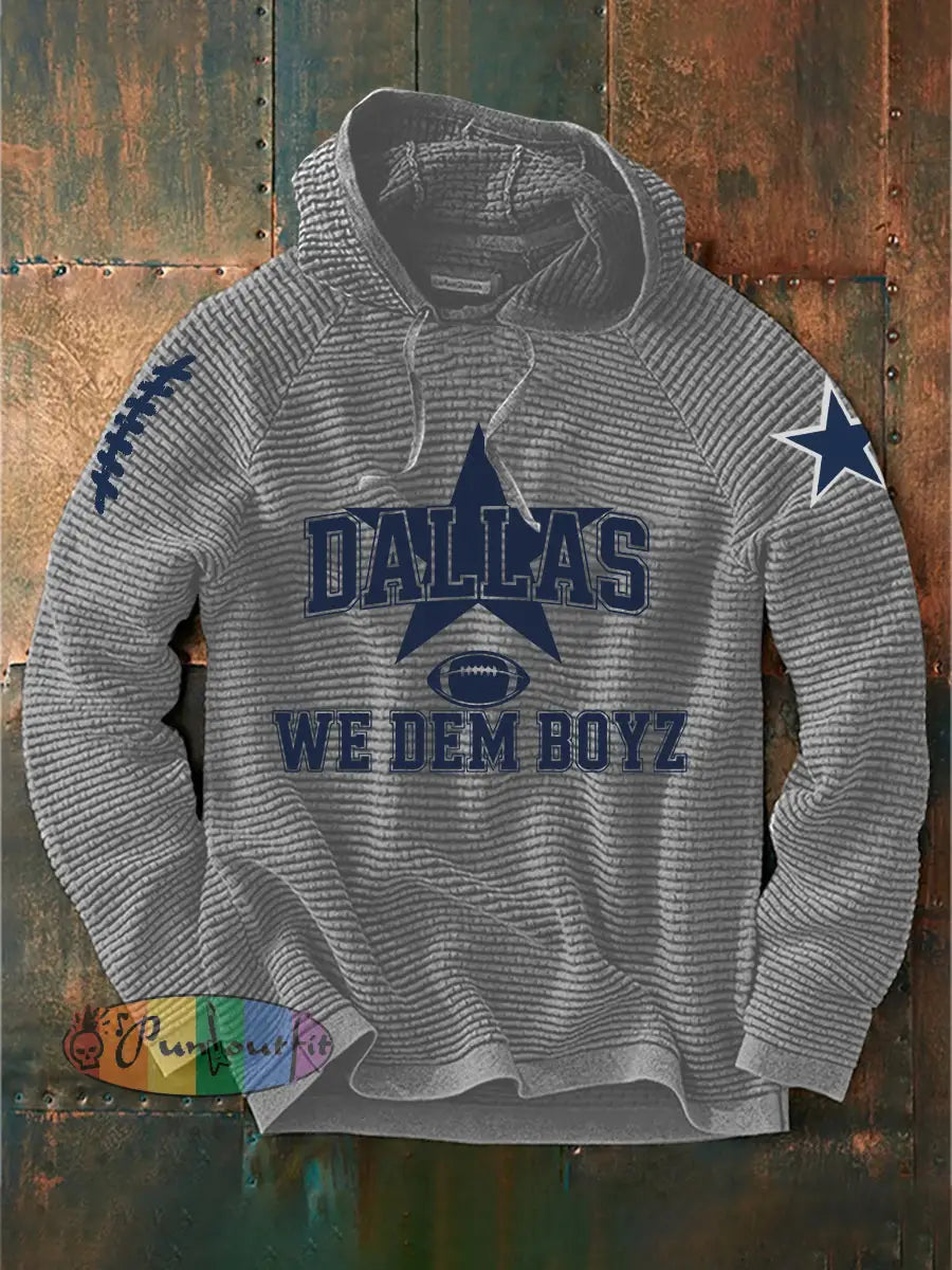 Men’s American Football Hoodie Gray / S