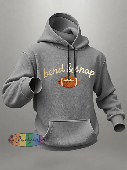 Men’s American Football Hoodie Gray / S