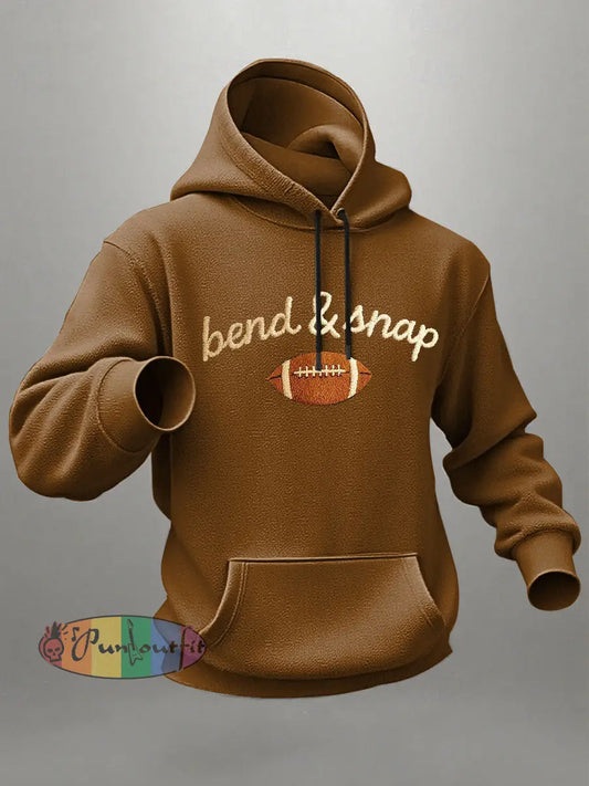 Men’s American Football Hoodie Light Brown / S