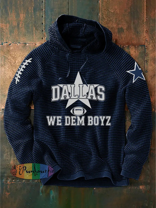 Men’s American Football Hoodie Navy Blue / S