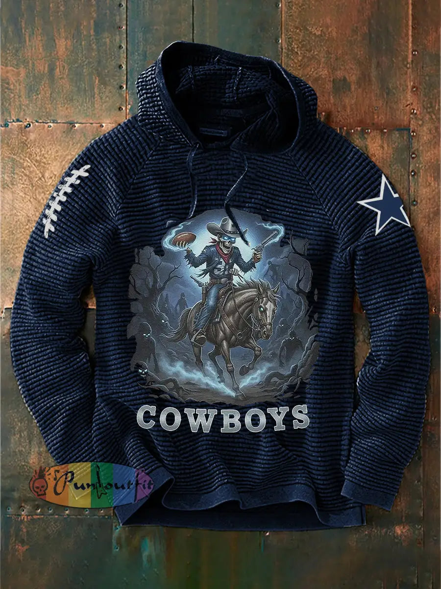 Men’s American Football Hoodie Navy Blue / S
