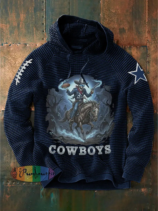 Men’s American Football Hoodie Navy Blue / S
