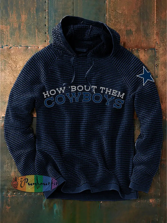 Men’s American Football Hoodie Navy Blue / S