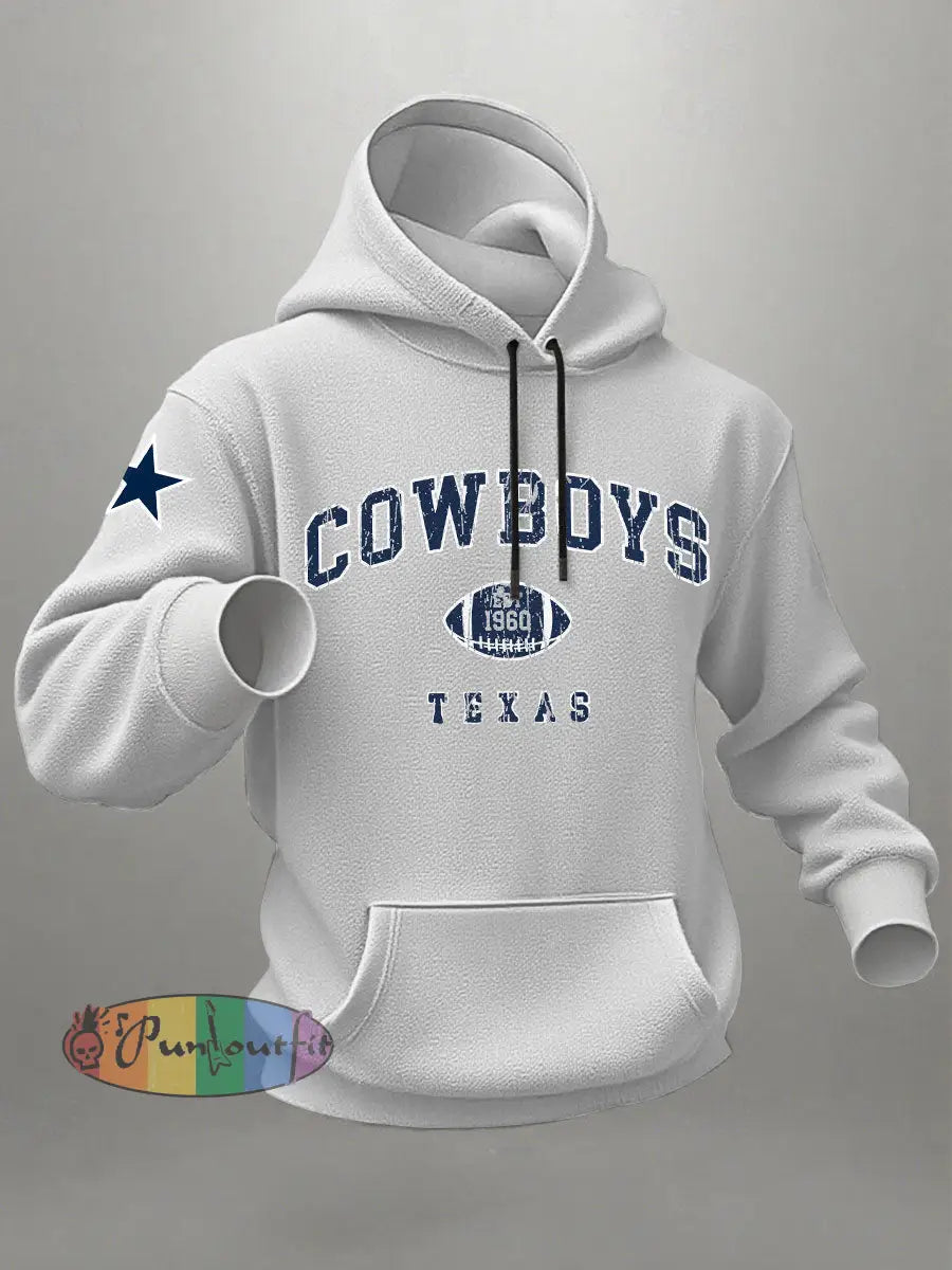 Men’s American Football Hoodie White / S