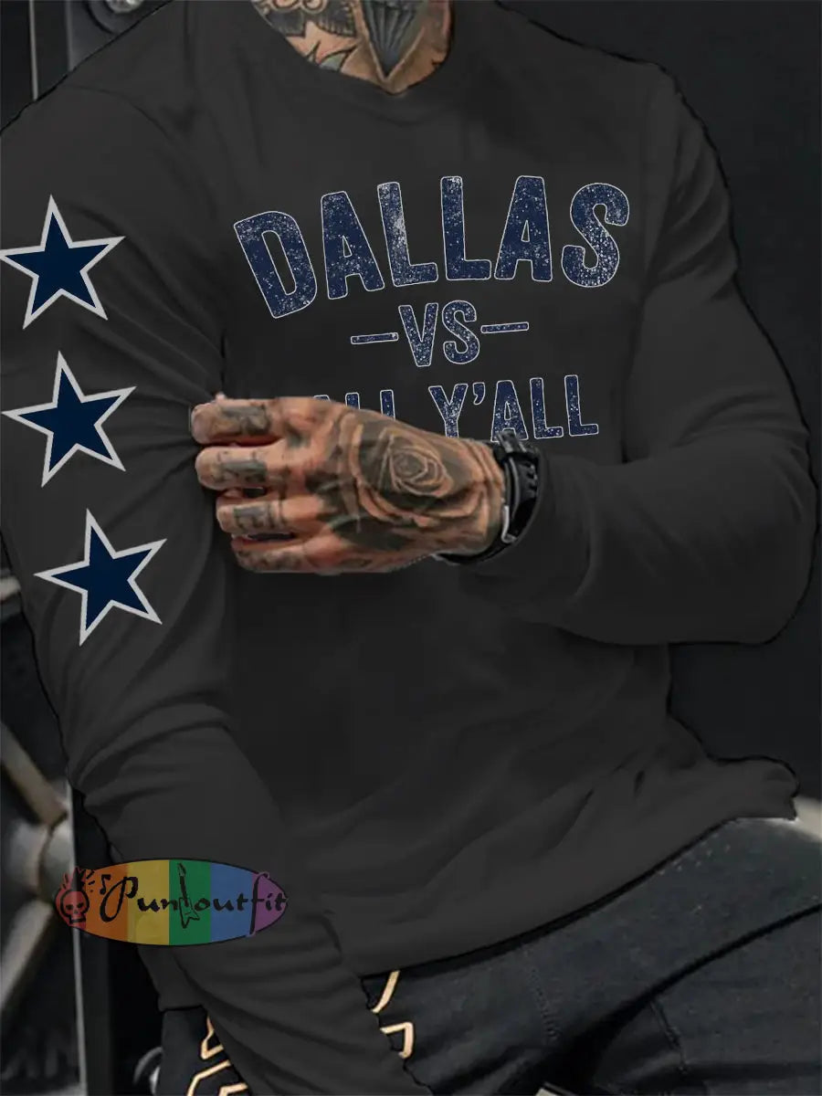 Men’s American Football Long Sleeve T Shirt Black / S