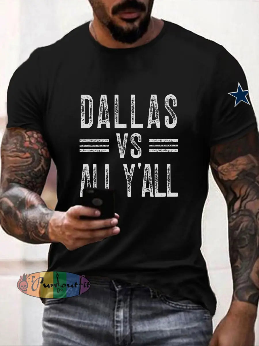Men’s American Football T Shirt Black / S