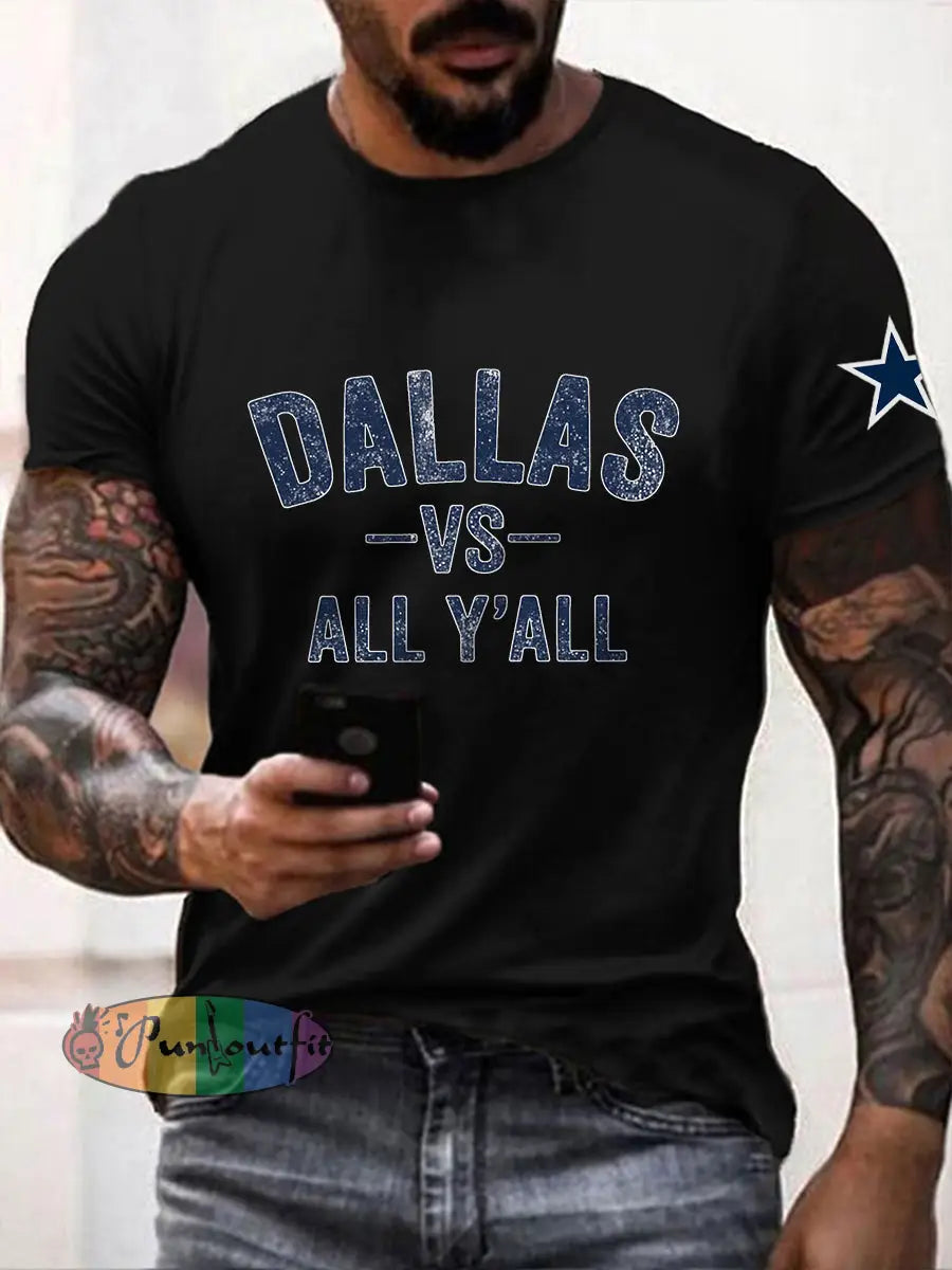 Men’s American Football T Shirt Black / S