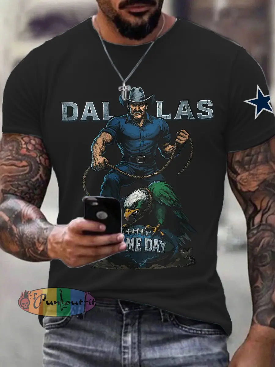Men’s American Football T Shirt Black / S