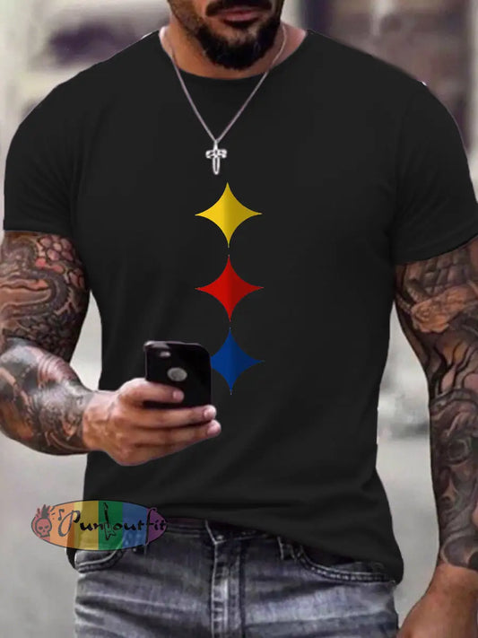 Men’s American Football T Shirt Black / S