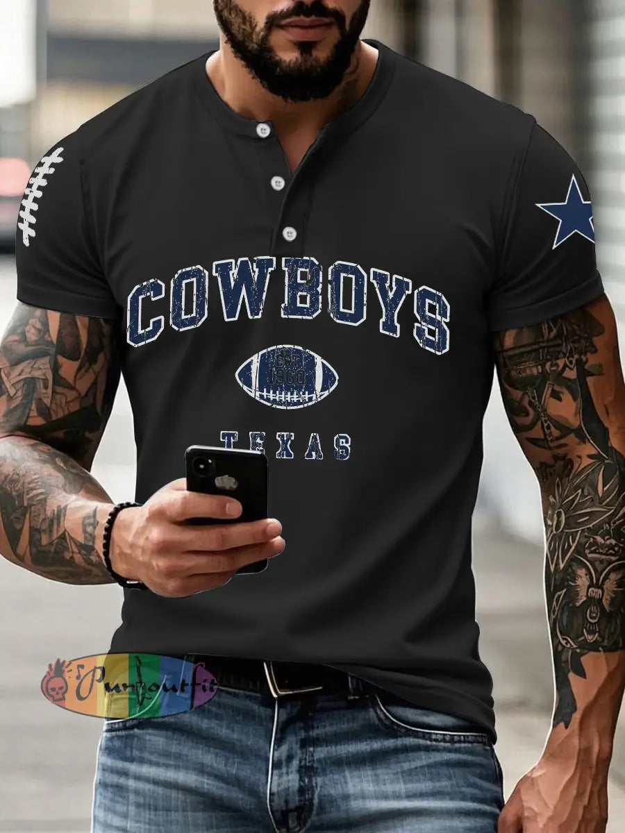 Men’s American Football T Shirt Black / S