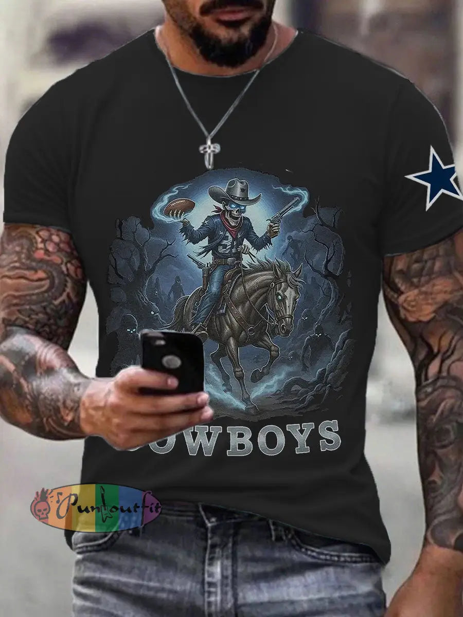 Men’s American Football T Shirt Black / S