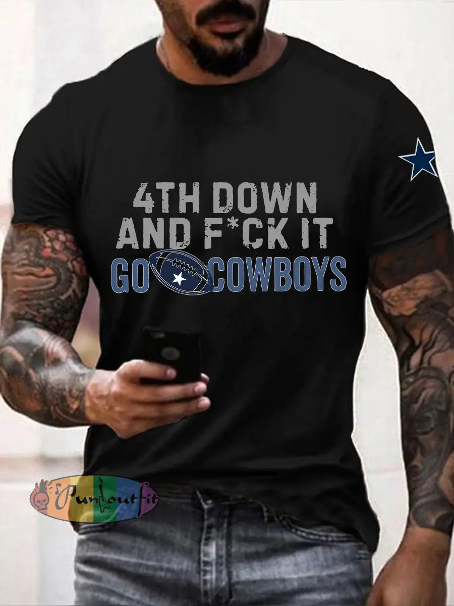 Men’s American Football T Shirt Black / S