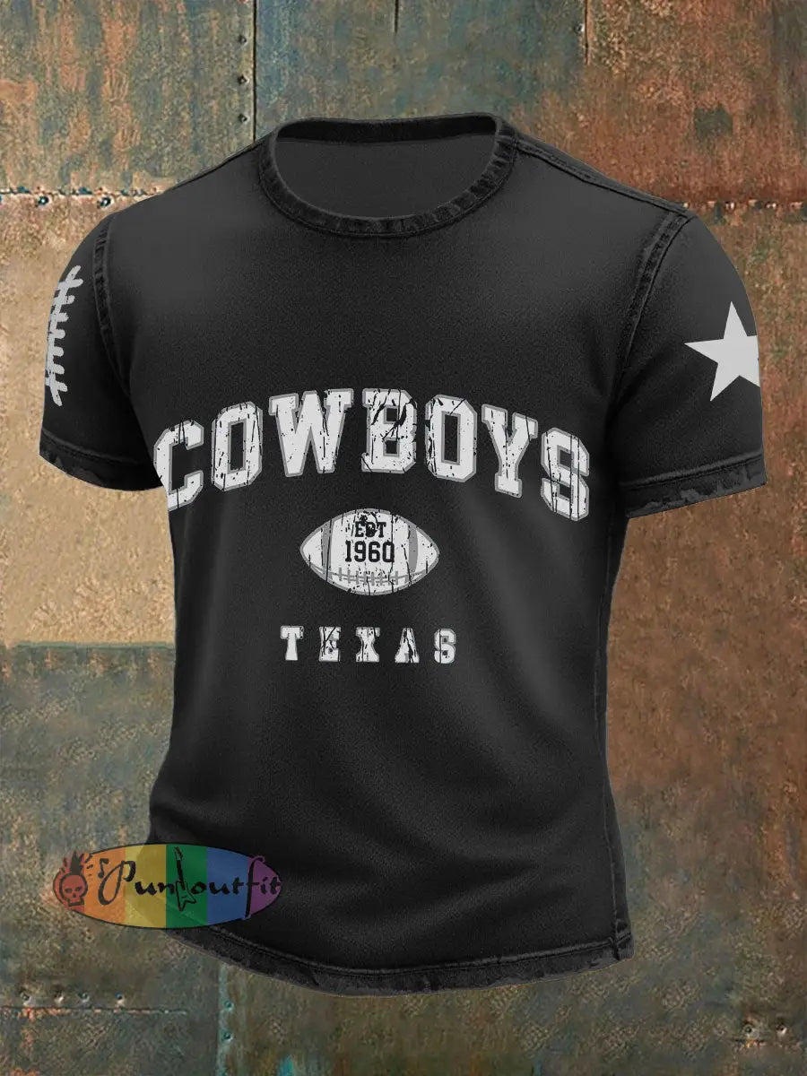 Men’s American Football T Shirt Black / S