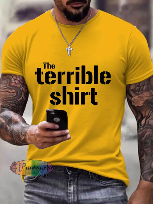 Men’s American Football T Shirt Gold / S