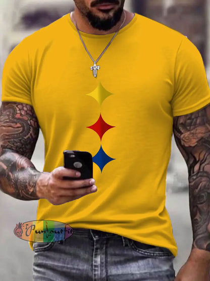 Men’s American Football T Shirt Gold / S