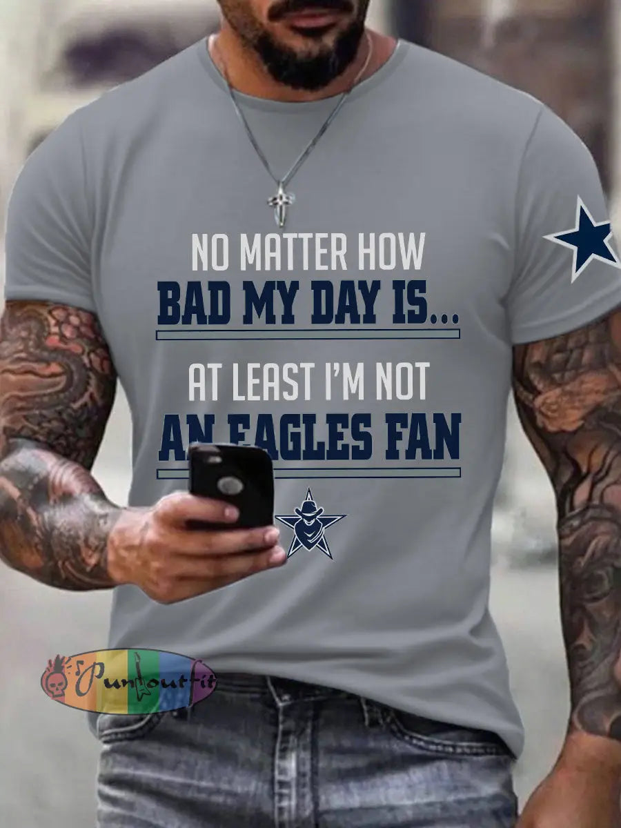 Men’s American Football T Shirt Gray / S