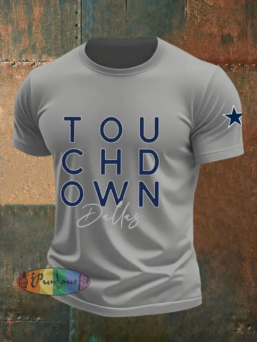 Men’s American Football T Shirt Light Gray / S