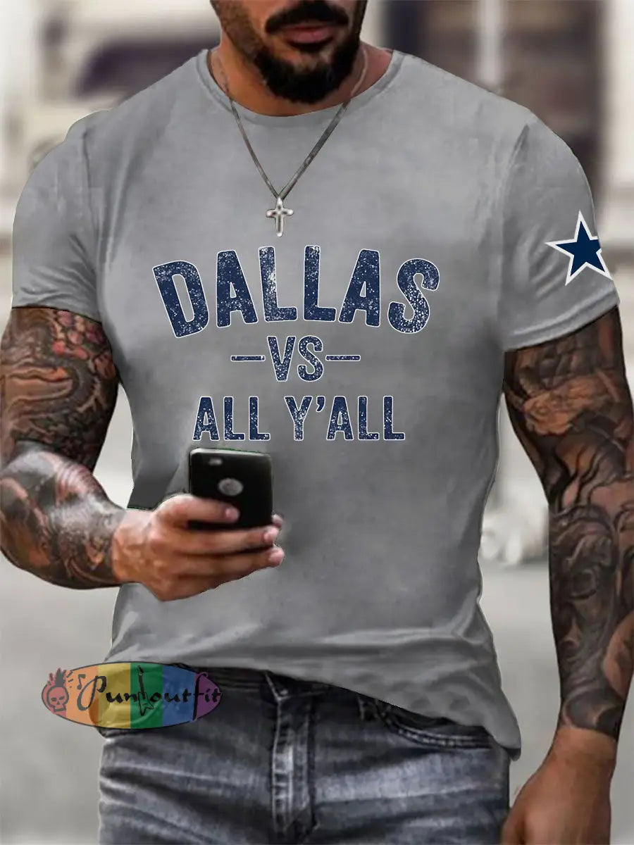 Men’s American Football T Shirt Light Gray / S
