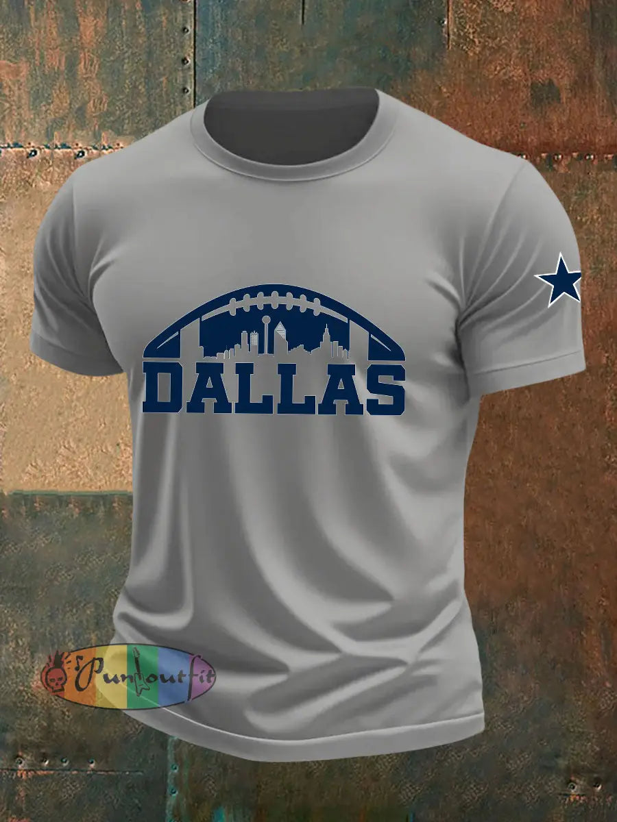 Men’s American Football T Shirt Light Gray / S
