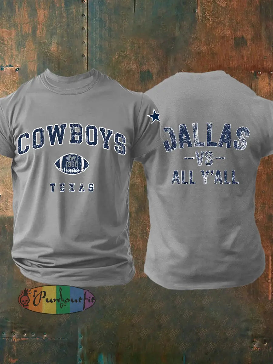 Men’s American Football T Shirt Light Gray / S