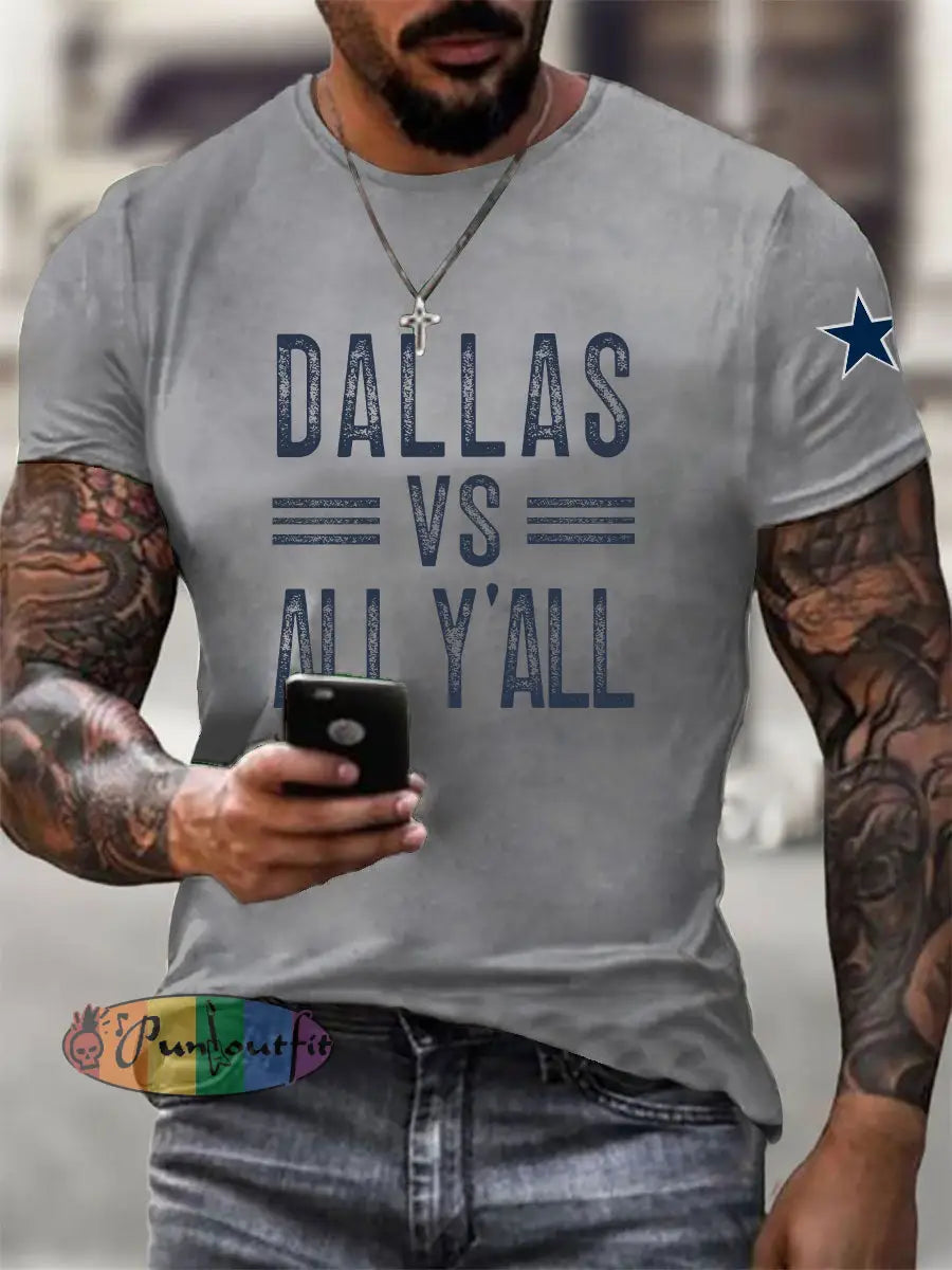 Men’s American Football T Shirt Light Gray / S
