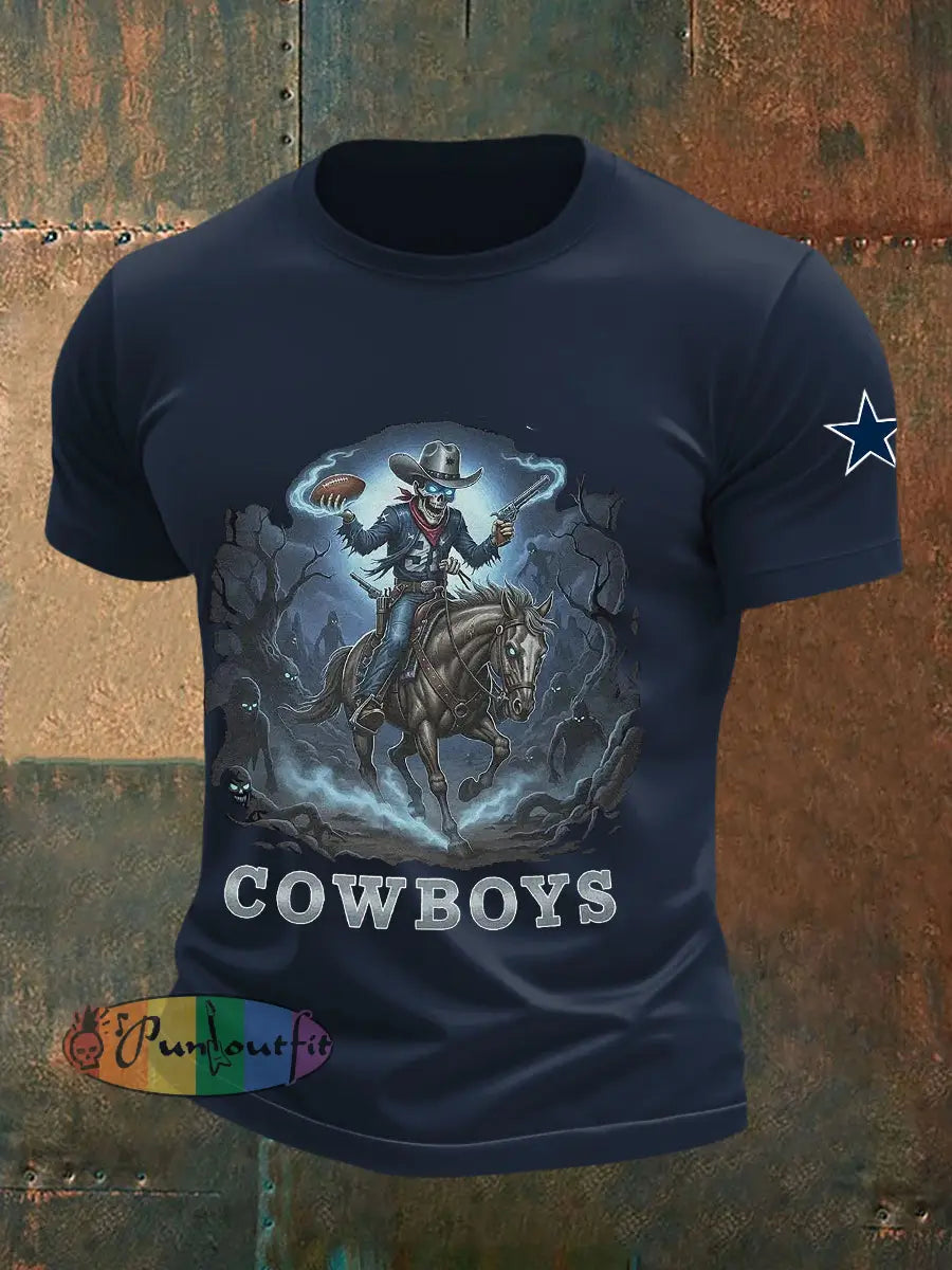 Men’s American Football T-shirt Navy Blue / S