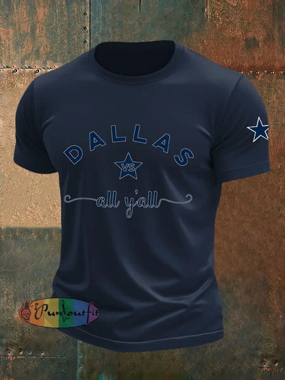 Men’s American Football T Shirt Navy Blue / S