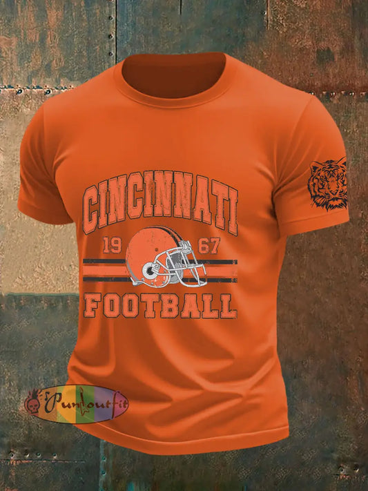 Men’s American Football T-Shirt Orange / S