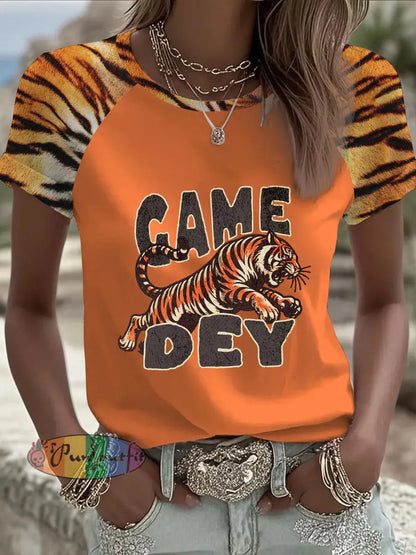 Men’s American Football T-shirt Orange / S