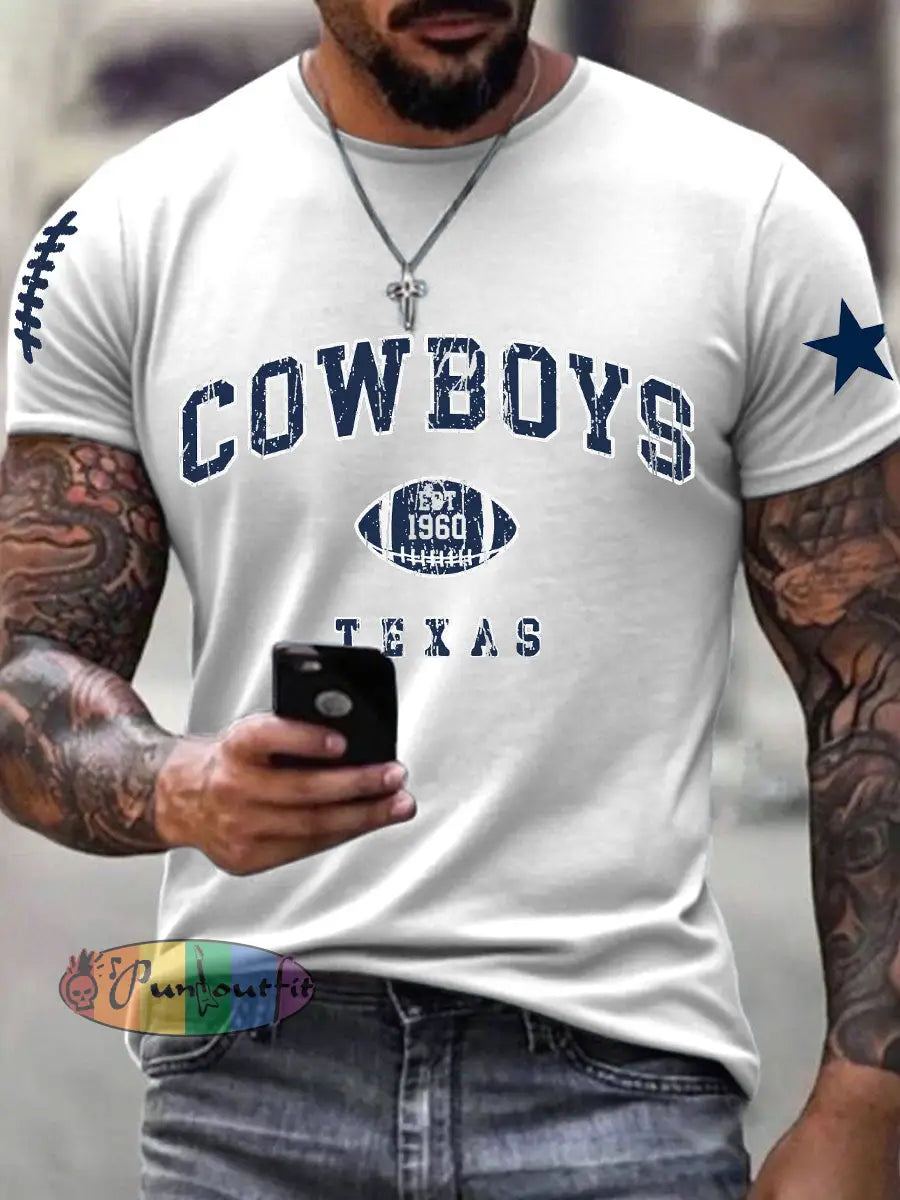 Men’s American Football T Shirt White / S
