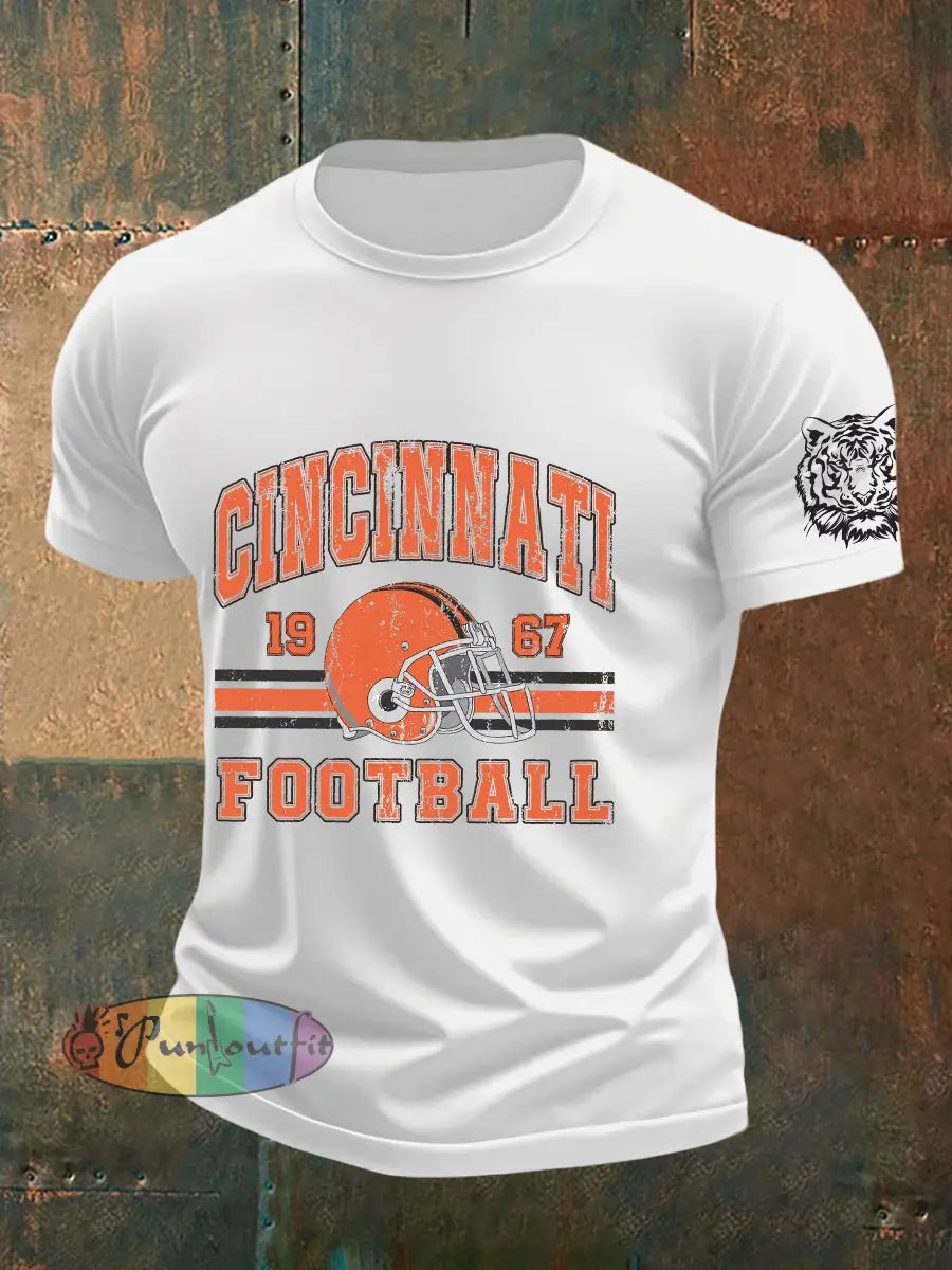 Men’s American Football T-Shirt White / S