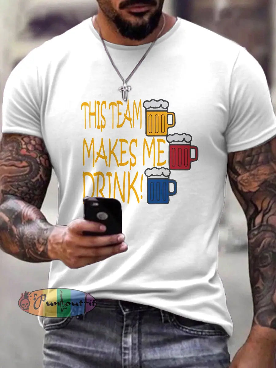 Men’s American Football T Shirt White / S