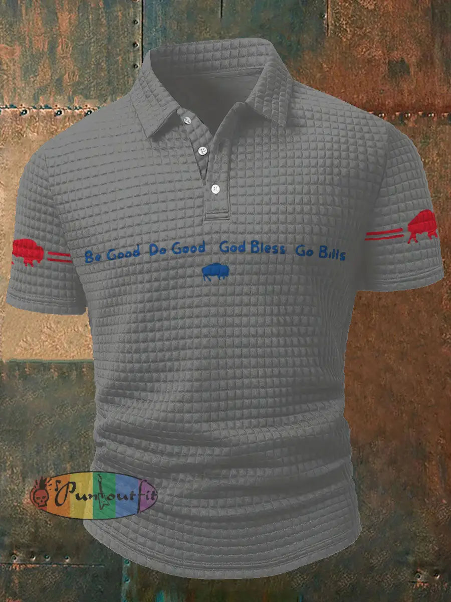 Men’s Buffalo Football Lover Printed Casual Tops Light Gray / S