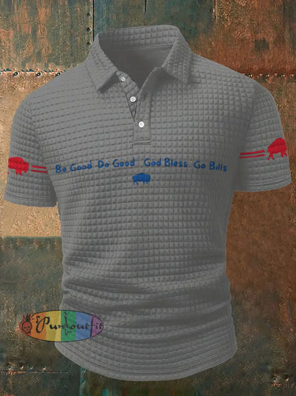 Men’s Buffalo Football Lover Printed Casual Tops Light Gray / S