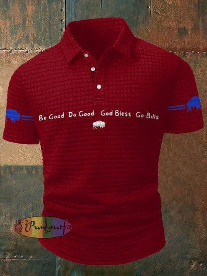 Men’s Buffalo Football Lover Printed Casual Tops Red / S