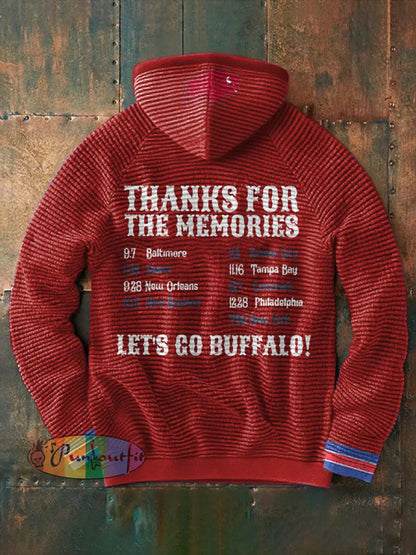 Men’s Buffalo Football Lover Printed Hoodie
