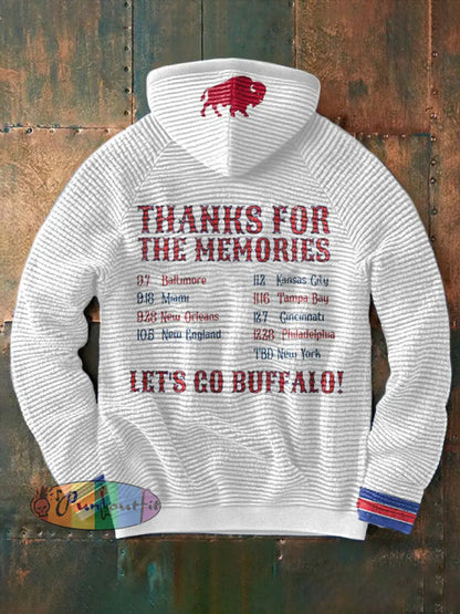 Men’s Buffalo Football Lover Printed Hoodie