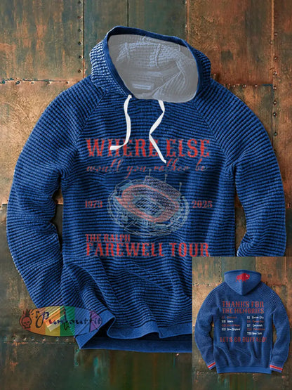 Men’s Buffalo Football Lover Printed Hoodie Blue / S